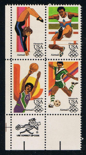 # C101-04 (1983) Summer Olympics - Mr. Zip, BK/4, LL, MNH
