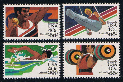 # C105-08 (1983) Summer Olympics, Perf 11.2 - Sgls, Set/4, MNH
