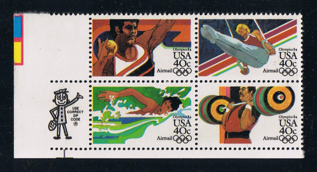 # C105-08 (1983) Summer Olympics - Mr. Zip, BK/4, LL, MNH