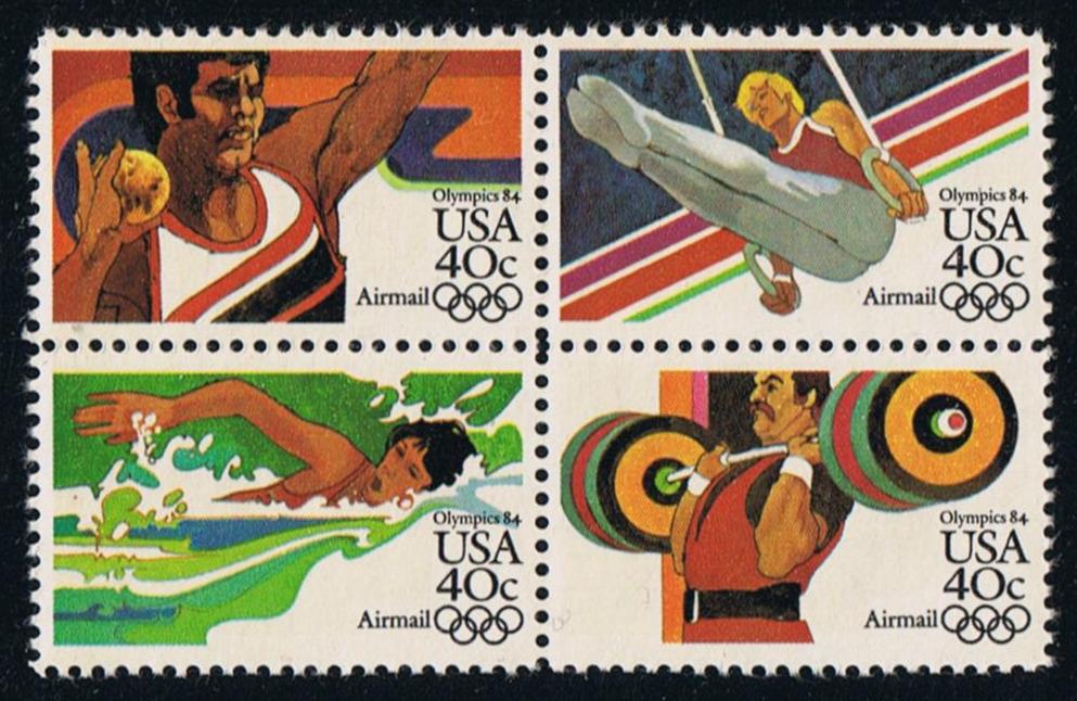 # C105a-08a (1983) Summer Olympics, Line Perf - BK/4, MNH