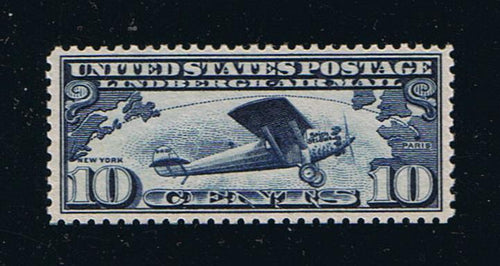 # C10 (1927) Lindbergh's Plane - Sgl, MNH [3a]