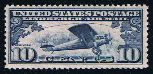 # C10 (1927) Lindbergh's Plane - Sgl, MNH [2]
