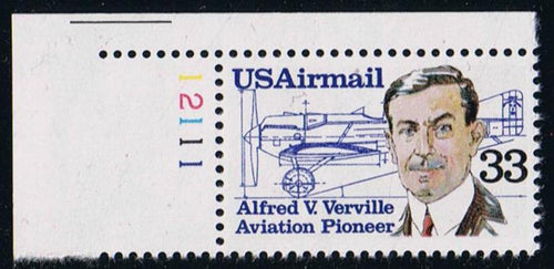 # C113 (1985) Verville - Plt sgl, UL #12111, MNH