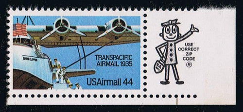 # C115 (1985) China Clipper - Mr. Zip, Sgl, LR, MNH