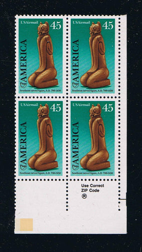 # C121 (1989) Carved Figure - Zip, BK/4, LR, MNH