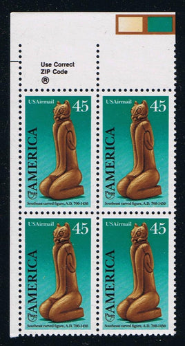 # C121 (1989) Carved Figure - Zip, BK/4, UL, MNH