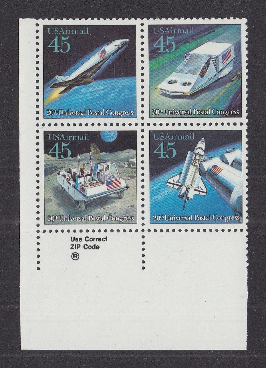 # C122-25 (1989) Futuristic Mail - Zip BK/4, LL, MNH