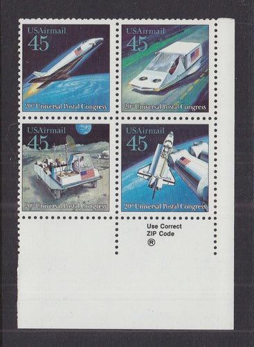 # C122-25 (1989) Futuristic Mail - Zip BK/4, LR, MNH