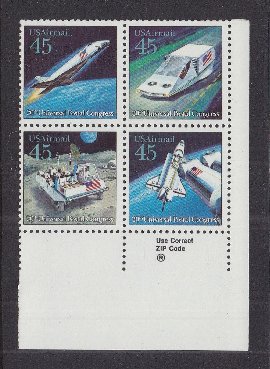 # C122-25 (1989) Futuristic Mail - Zip BK/4, LR, MNH