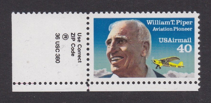 # C129 (1991) William Piper, Perf 11, SG - Zip sgl, LL, MNH