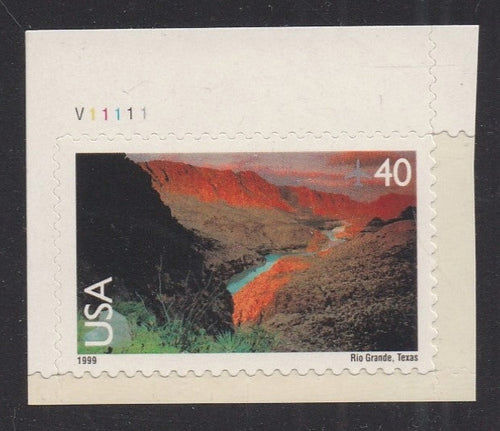 # C134 (1999) Rio Grande - Plt sgl, UL #V11111, MNH