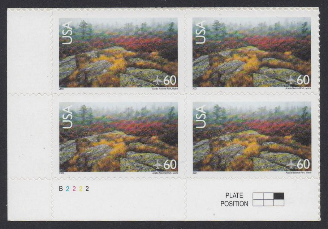 # C138a (2003) Acadia National Park, OA tag, 2001 Date - PB, LL #B2222, MNH