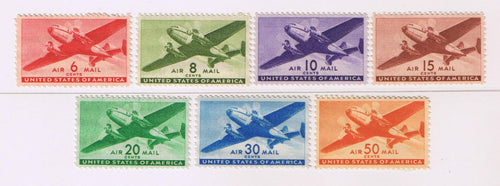 # C25-C31 (1941//44) Twin-Motored Transport - Sgls, Set/7, XF MNH [B]
