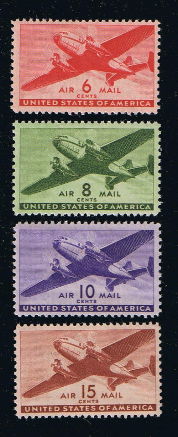 # C25-C31 (1941//44) Twin-Motored Transport - Sgls, Set/7, XF MNH [D]