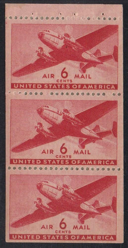 # C25a (1943) Twin-Motored Transport - Bklt pane, MNH [3]