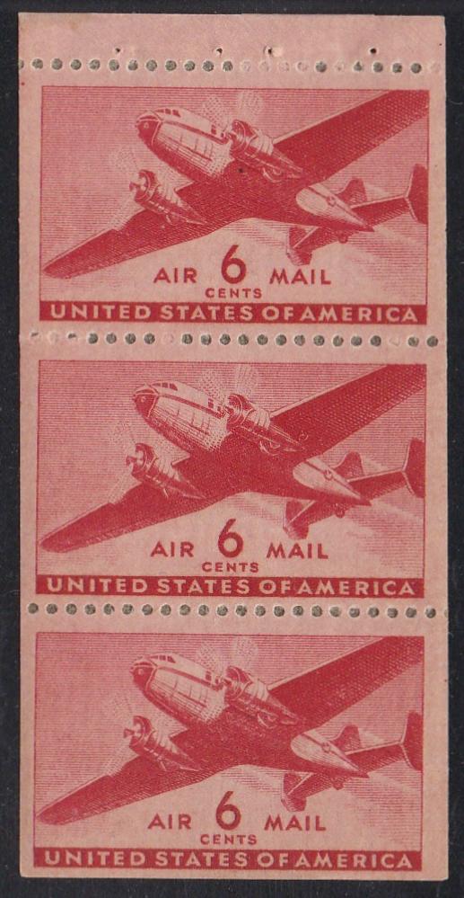 # C25a (1943) Twin-Motored Transport - Bklt pane, MNH [3]
