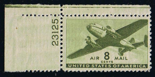 # C26 (1944) Twin-Motored Transport - Plt sgl, UL #23125, MNH