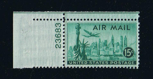 # C35 (1947) Lockheed Constellation, Wet Print - Plt sgl, UL #23683, MNH