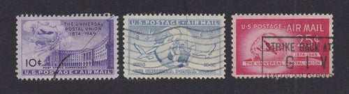 # C42-C44 (1949) UPU Issue - Sgls, Set/3, Used