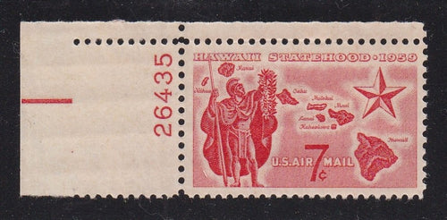 # C55 (1959) Hawaii Statehood - Plt sgl, UL #26435, MNH