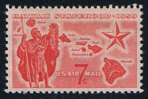 # C55 (1959) Hawaii Statehood - Sgl, MNH