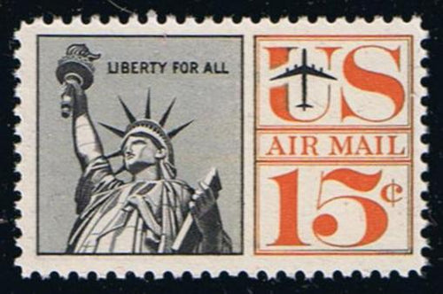 # C63a (1967) Statue of Liberty, Tagged - Sgl, MNH