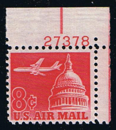 # C64 (1962) Airliner over Capitol - UR #27378, MNH