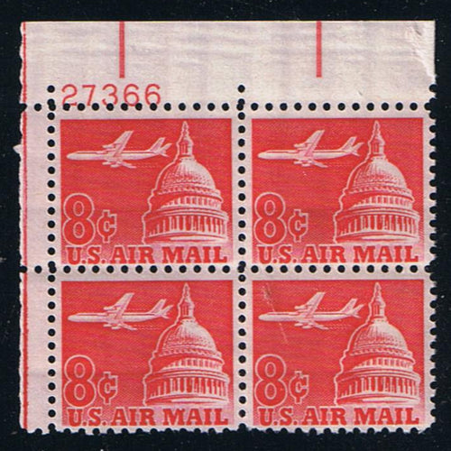 # C64 (1962) Airliner over Capitol - PB, UL #27366, MNH