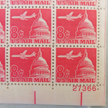 # C64a (1963) Airliner over Capitol, Tagged - Pane, LR #27366, MNH