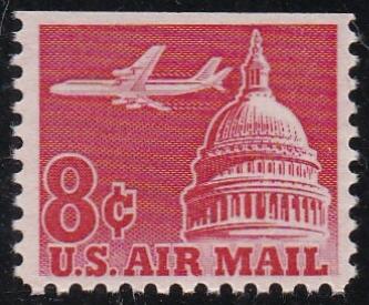 # C64b (1962) Airliner over Capitol, HB - Bklt sgl, MNH