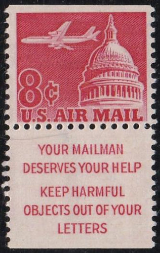 # C64b (1962) Airliner over Capitol, S1, HB - Bklt pr, MNH
