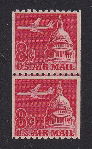 # C65a (1964) Airliner over Capitol, Tagged - Coil LP, VF MNH