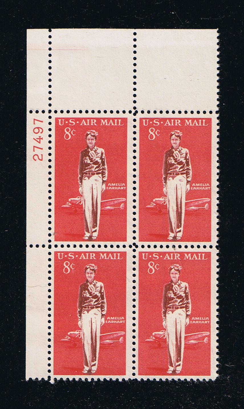 # C68 (1963) Earhart & Plane - PB, UL #27497, MNH