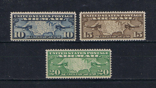 # C7-C9 (1926/27) Mail Planes - Sgls, Set/3, MNH [A]