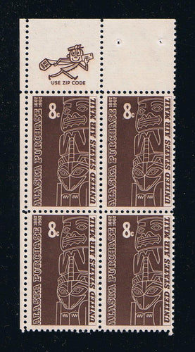 # C70 (1967) Alaska Purchase - Mr. Zip BK/4, UL, MNH