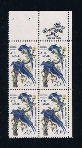# C71 (1967) Audubon - Mr. Zip, BK/4, UR, MNH