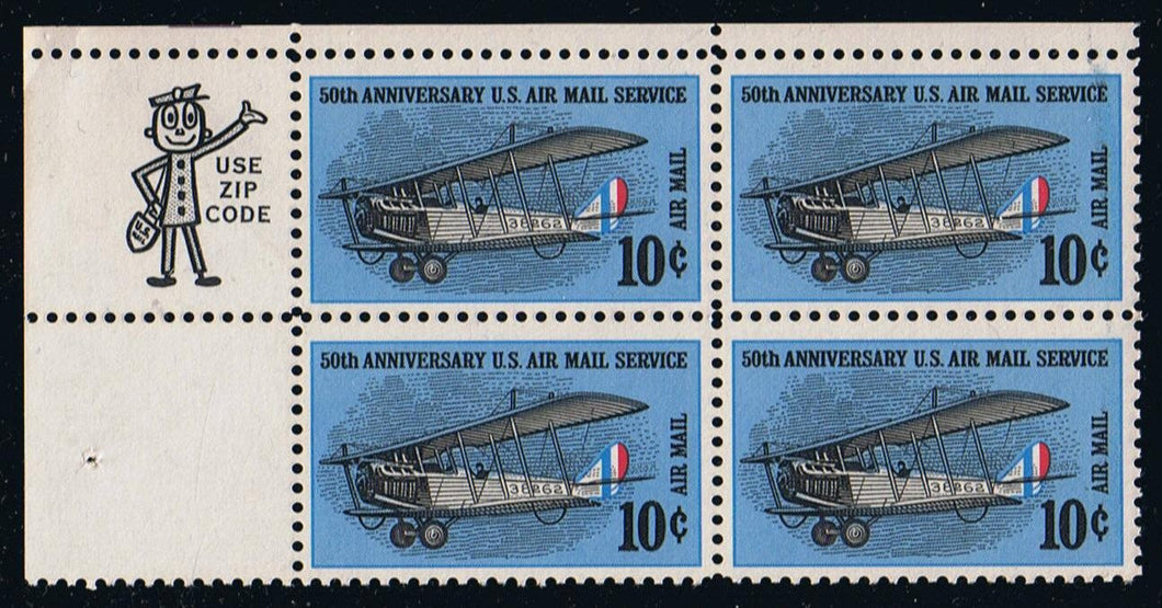 # C74 (1968) Curtiss Jenny - Mr. Zip, BK/4, UL, MNH