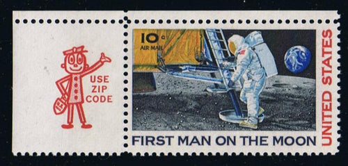 # C76 (1969) Moon Landing - Mr. Zip sgl, UL, MNH