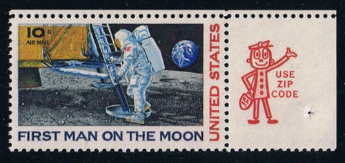# C76 (1969) Moon Landing - Mr. Zip sgl, UR, MNH