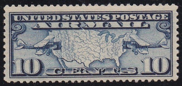 # C7 (1926) US Map & Two Mail Planes - Sgl, MLH [5]