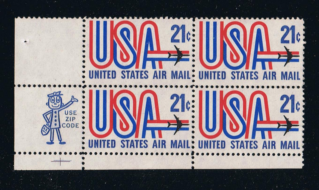 # C81 (1971) USA & Jet - Mr. Zip, BK/4, LL, MNH