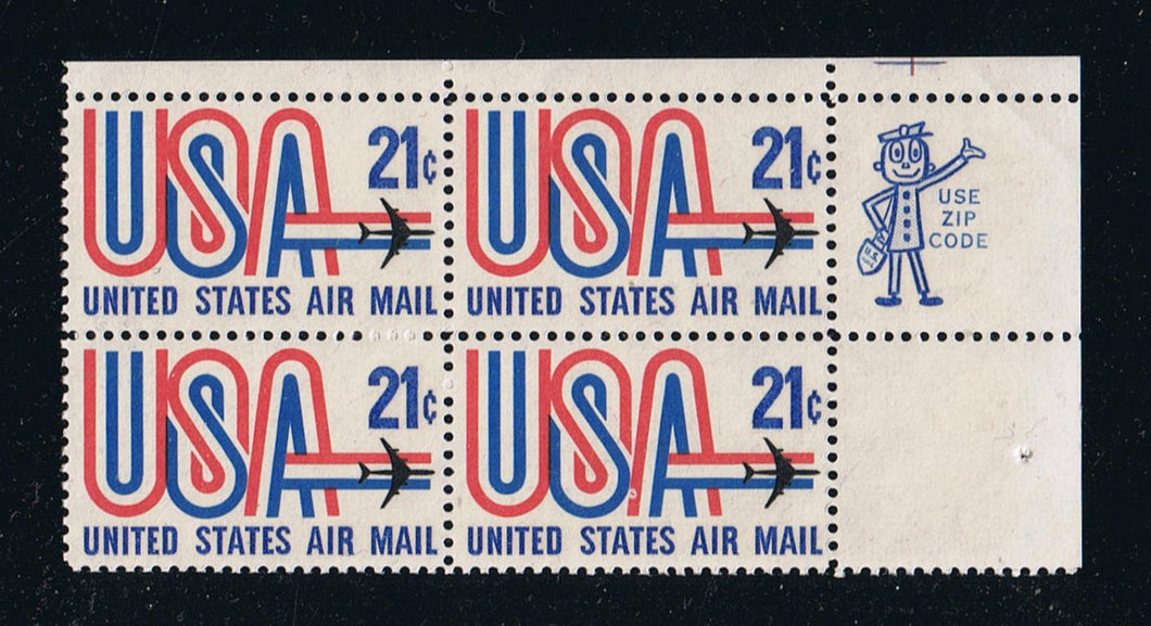 # C81 (1971) USA & Jet - Mr. Zip, BK/4, UR, MNH