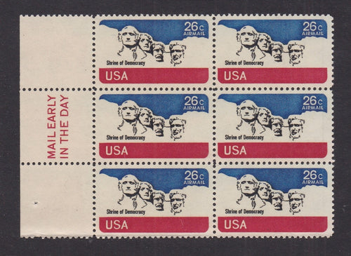 # C88 (1974) Mt Rushmore - Mail Early, BK/6, L, MNH