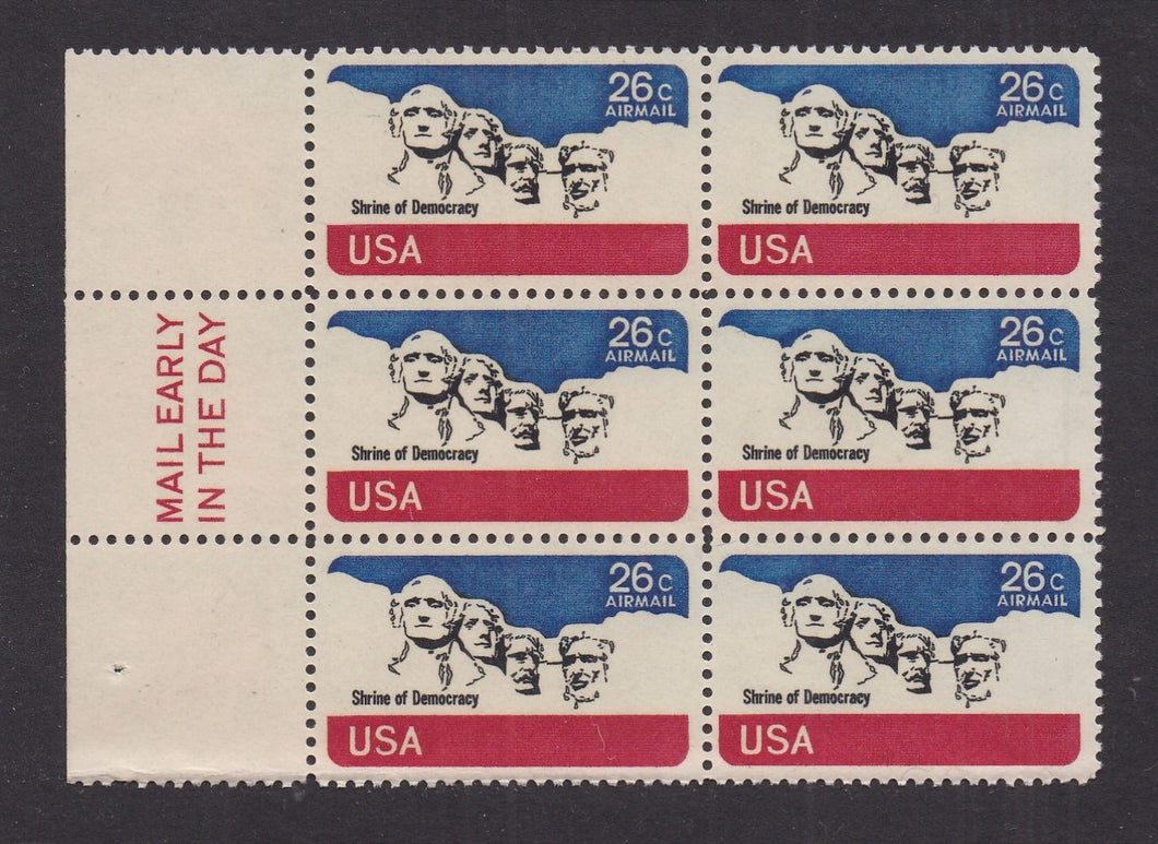 # C88 (1974) Mt Rushmore - Mail Early, BK/6, L, MNH