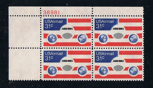 # C90 (1976) Flag/Plane/Globes - PB, UL #36981, MNH