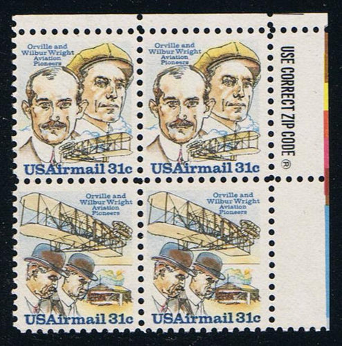 # C91-92 (1978) Wright Brothers - Zip BK/4, UR, MNH