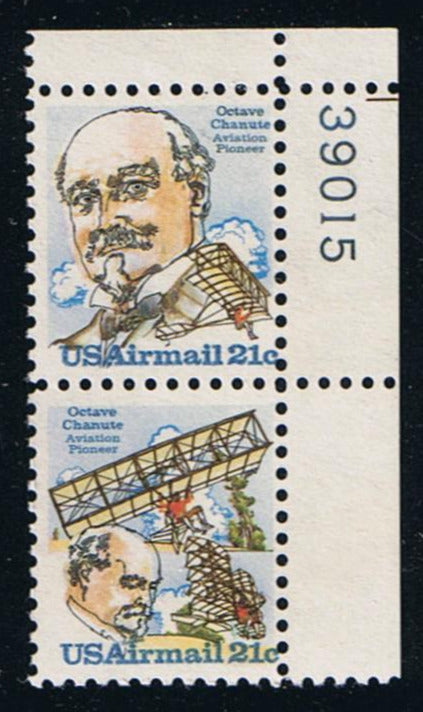 # C93-94 (1979) Chanute - Plt pr, UR #39015, MNH