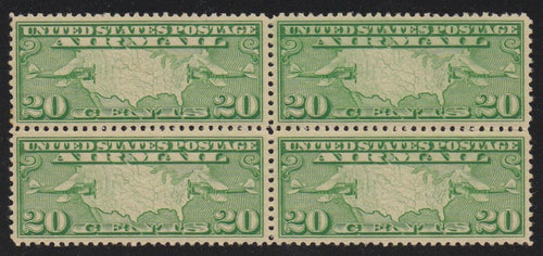 # C9 (1927) US Map & Two Mail Planes - BK/4, VF/XF MLH/NH