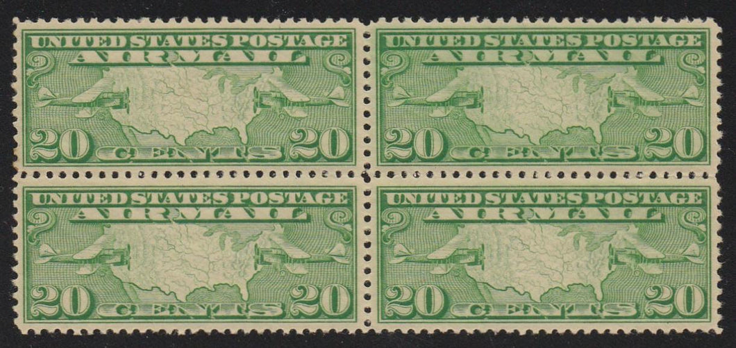 # C9 (1927) US Map & Two Mail Planes - BK/4, VF/XF MLH/NH