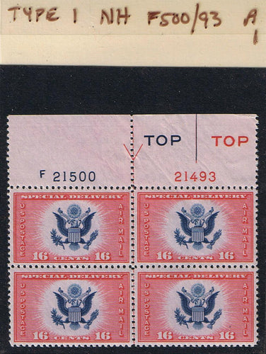 # CE2 Airmail Special Delivery - Type 1 PB - F21500/21493 [1]